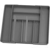 Simple Houseware Expandable Kitchen Drawer Flatware Organizer, Grey