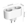 Splenssy Smart Socket Dual Socket, Smart Power Timer Plug, Smart Sharing 16A WiFi Plug with Voice Control Timer Current Meter Power Off Memory Function for Home, Compatible with Zigbee/BLEmesh/TY APP