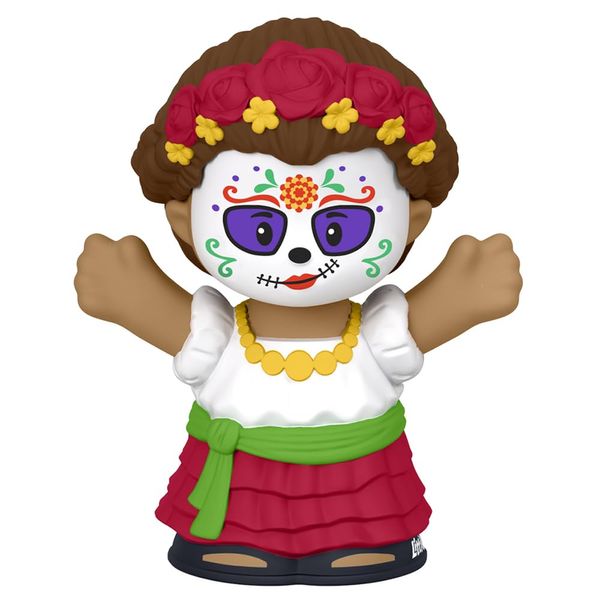 Replacement Part for Little People Collectible Set Dia de Muertos Figures - HMC00 ~ Replacement Girl Figure ~ in Traditional Dress and Calavera Face Paint