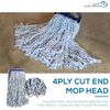 KLEEN HANDLER Cut-End Finish Mop | 3.1 cm Universal Headband for Maximum Absorption, Finishing Mop