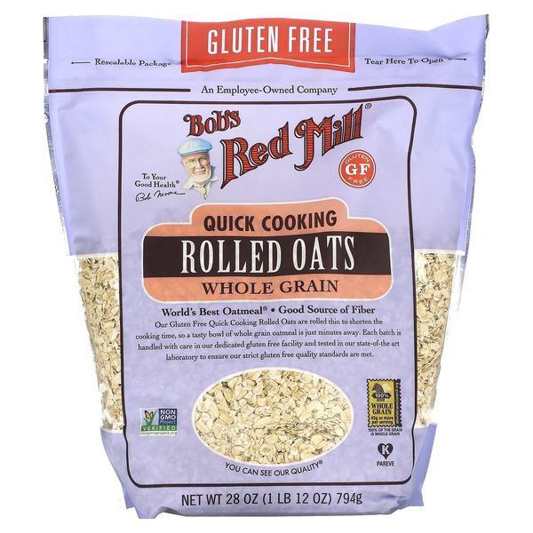 Bob's Red Mill Quick Cooking Rolled Oats Whole Grain Gluten Free 28 oz (794 g)