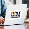 CafePress I Love My Romanian Girlfriend Sticker (Rectangular Rectangle Bumper Sticker Car Decal