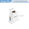 MECCANIXITY 10 Pack RJ45 Cat 6 Ethernet Jack, Cat6 Coupler Connector Adapter Network Insert for Cat6 Cable, White