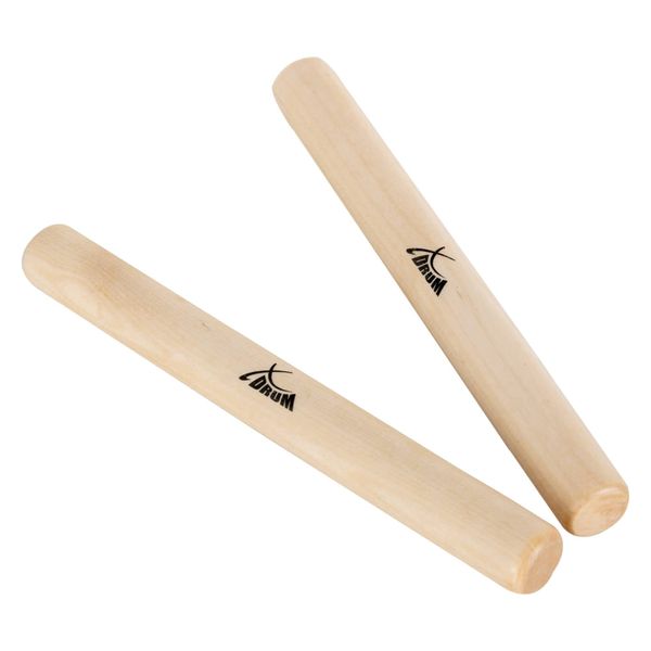 XDrum CA-180 Claves Ahorn klein - Klangstäbe aus Ahorn - Rhythmusinstrument für afrokubanische Musik - Heller, durchdringender Klang - Länge: 18 cm - Natur