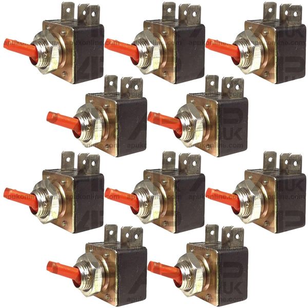 APUK 10x Red Hazard Warning Light Switch Toggle Replacement for Case IH Ford John Deere Tractor