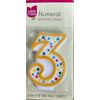 (6 Pack) Cake Mate Numeral 3 Birthday Cake Candle,