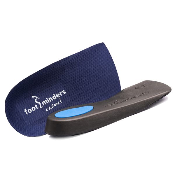 Footminders Casual Orthotic Arch Support Insoles for Dress Slip-On Dress Shoes (Pair) (X-Small: Men 3½ - 5 Women 4½ - 6) - Relief for Foot Pain Due to Flat Feet/Low Arches and Plantar Fasciitis