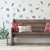 Berries and Holly Branches Reusable Stickers