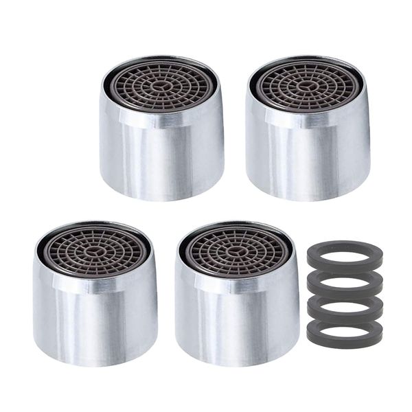 4 Pack Tap Aerator M18/M20/M22/M24/M28, Water Saver Tap Filter Nozzle Faucet Aerator Replacement Parts - Internal Thread (M22)