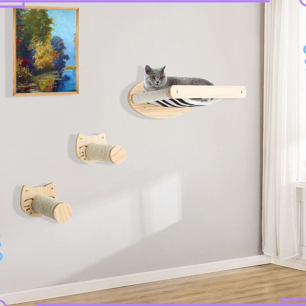 Cat Window Perch Hammock Seat Pet Cat Bed Sleeping Shelves Furniture For Wall