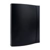 OTCRAFT A4 4 Ring Binder Cover Clean Transparent Soft PVC for Refillable Notebook Shell withMatte surfaceforStamp & Die Storage (Black