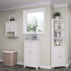 RiverRidge Somerset Two-Door Bathroom and Laundry Wall Mount Storage Medicine Cabinet with Open and Adjustable Shelf - White
