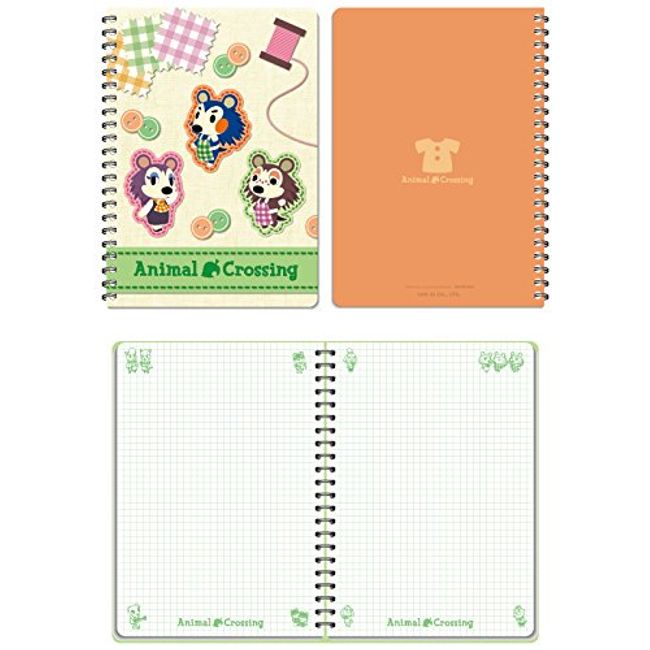 Animal Crossing Stationery Goods Series, Ring Notebook, D (Able Sisters), Height 8.7 inches (22 cm)