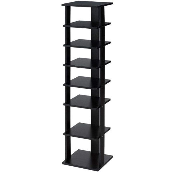 7-Tier Shoe Rack Practical Free Standing Shelves Storage Shelves-Black