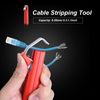 CHEOTIME Cable Stripper, 8-28mm, Multi Stripping Knife, PVC Rubber Cable, Red, Plastic