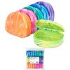 Practicon Brights Marbled Retainer Cases, Assorted Colors, 24 Pack