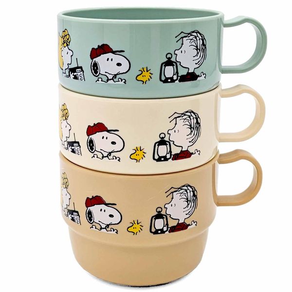 Snoopy Plastic Cup Set of 3 / ENJOY WAGON Peanuts