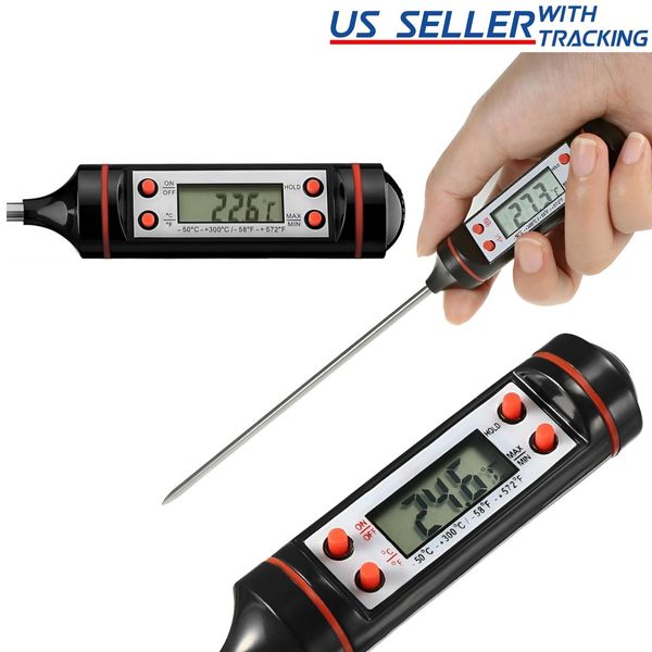 Instant Read Digital Cooking Thermometer BBQ Grill Meat Kitchen Food Electronic