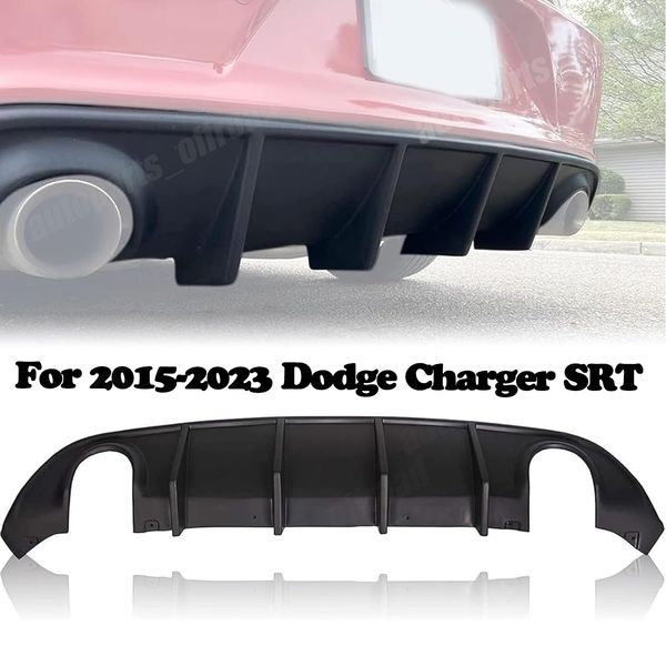 For 2015-23 Dodge Charger SRT Rear Diffuser Black Splitter Bumper Lip Accessory