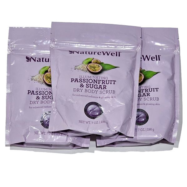 3 Pack Nature Well Passionfruit & Sugar Dry Body Scrub Enhanced Radiance 7oz