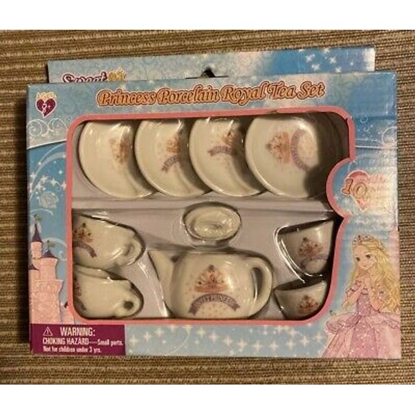 1481 Sweet Princess Porcelain Royal Tea Set, 10 Pieces, Setting For 4 + Tea Pot