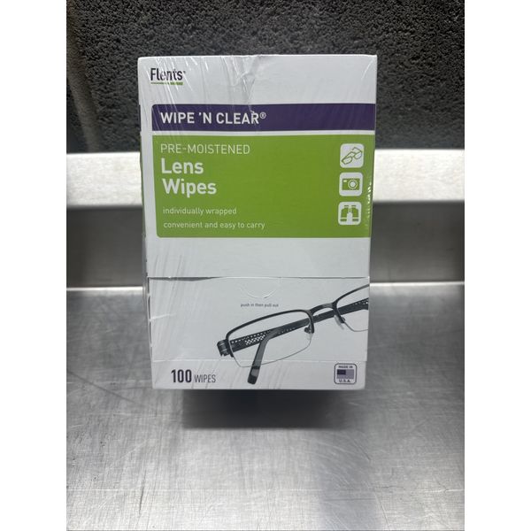 Wipe 'N Clear, Pre-Moistened Lens Wipes, 100 Wipes