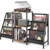 Record Player Stand with Vinyl Storage, Record Player Table with Vinyl Record St
