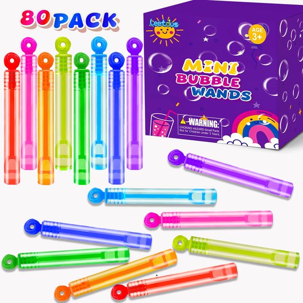 Halloween Mini Pocket Bubbles Wands Toys Gifts Prizes Bulk for Kids 80 Pack-Bubbles Party Favors Supplies for Toddlers,Bulk Boys Girls Treats Prizes for Giveaways Handouts Birthday Wedding Camping