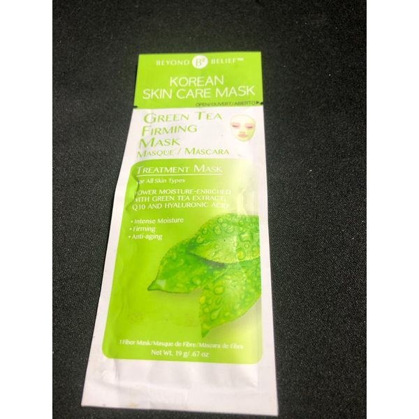 Beyond Belief Korean skin care mask green tea firming mask