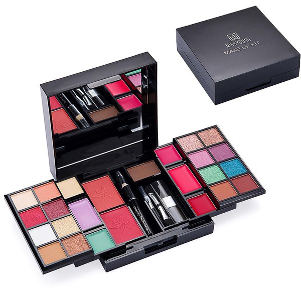 Holzsammlung Professional All in One Makeup Kit for Women Full Kit - 25 Colors Make Up Palette Gift Set - Including Eyeshadow, Lip Gloss, Brow Powder, Blush & Brush