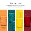 Simpatico No. 17 Fern Hobnail Candle, Crisp Mayapple with Fresh Moss & White Cedar, Pressed Hobnail Glass Jar, 100-Hour Burn Time, Scented Candles for Home, 16 oz