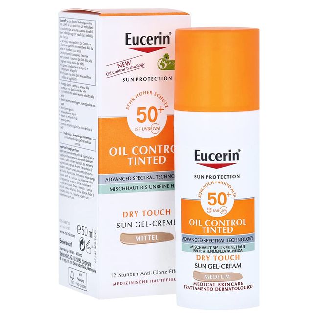 Eucerin Sun Oil Control Getnte Face Gel-Creme LSF50+ Mittel