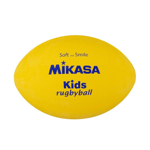 MIKASA Smile Rugby Ball (For Elementary School Students) Special Formulated Rubber Weight Approx. 6.5 oz (185 g), Yellow KF-Y