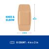 Nexcare Active Extra Cushion Bandages, Knee and Elbow, Tough, 8-Count Packages (Pack of 6)
