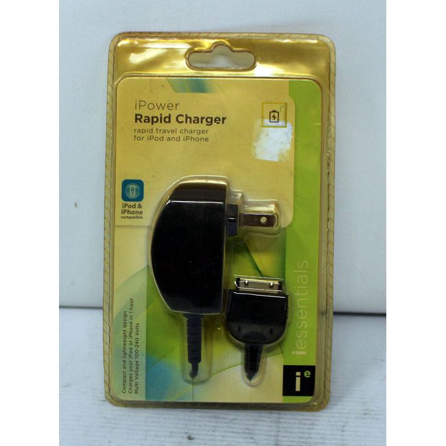 Ipower Rapid Travel Charger For Ipod & Iphone Black
