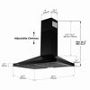 30 inch Kitchen Wall Mount Range Hood Vent 350CFM Mechanical Control Black New