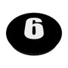 Number Six Numeral 6 Plain White Numbers PopSockets Swappable PopGrip