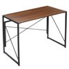39" Folding Computer Desk Writing Study Desk Laptop Table for Home Office Brown