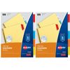 AVERY 5-Tab Binder Dividers, Insertable Multicolor Big Tabs 2 Set Paper Organize