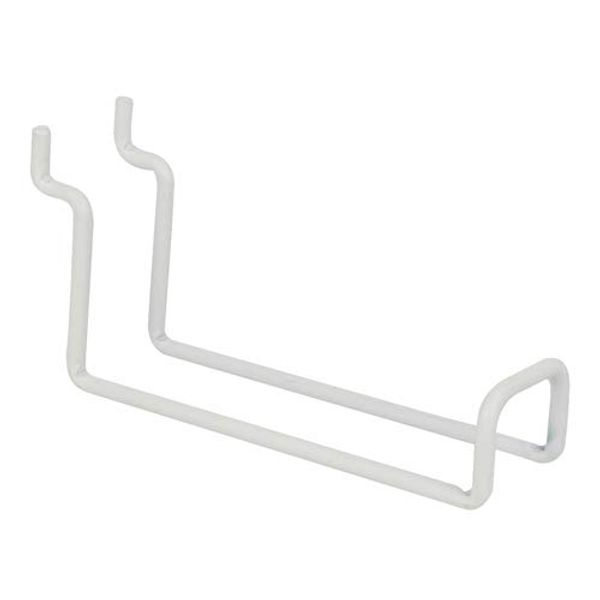 W Bar Hook for Perforated Boards, White, 90 P25 [1 piece]