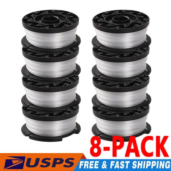 8 Pack fr BLACK+DECKER AF-100 Replacement String Weed Grass Trimmer Line Spool