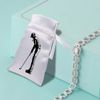 Azeeda 15cm 'Golf Lady' Satin Drawstring Bag/Pouch (SB00089417)