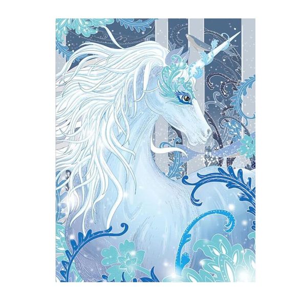 5D DIY Diamond Art Painting Kits Full Drill for Kids Adults,Rhinestone Embroidery Crystal Cross Stitch Arts and Crafts Canvas Painting by Numbers as Gifts for Home Wall Decor -unicorn (unicorn)