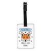 Gift Base Beware Crazy Fox Man Visual Luggage Tag with Black Strap