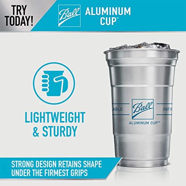 Aluminum Cold-Drink Cups, 20-oz., 10-Pk.