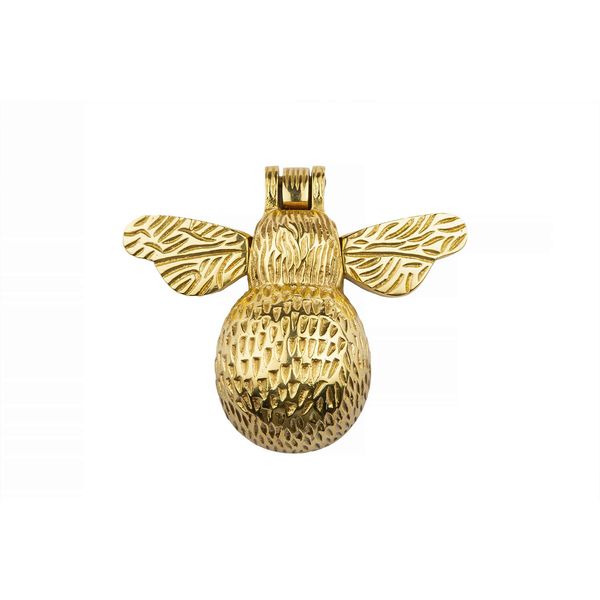 B&M - Solid Brass Bumble Bee Door Knocker Polished Brass Supplied with Matching Fixing Screws