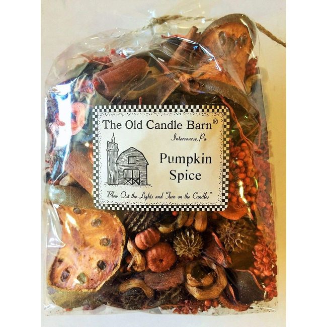 Old Candle Barn Pumpkin Spice Potpourri Large Bag - Perfect Fall Decoration or Bowl Filler - Beautiful Autumn Scent