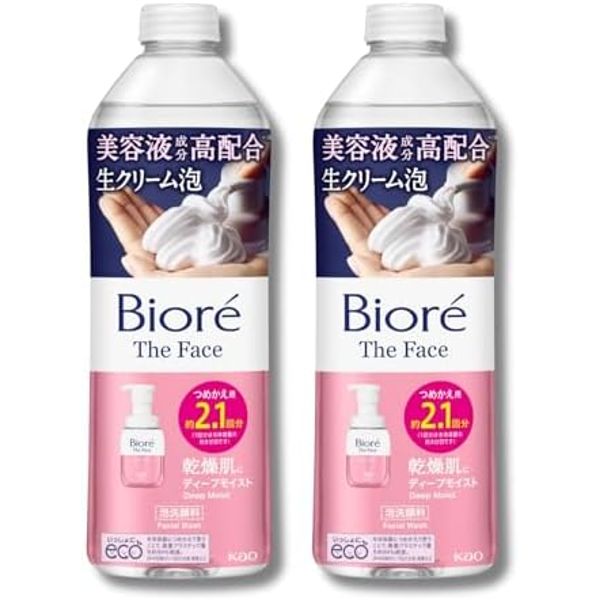 Biore The Face Deep Moist Refill 11.5 fl oz (340 ml) x 2 Pack