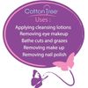 Happy bees Bundle Cotton Tree Large Oval Cotton Wool Pads 40 per pack (Triple Pack)