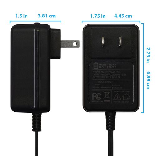 Mighty Max Battery ML-AC612 SLA Charger 6V/12V SWITCHABLE Single Stage/Alligator Clips